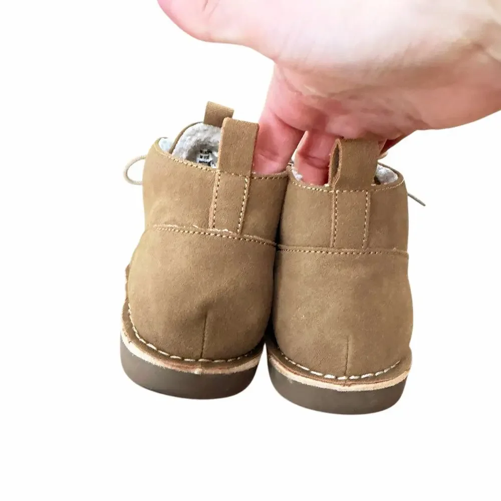 Nordstrom Tan Faux Suede Booties Sz 3 Youth